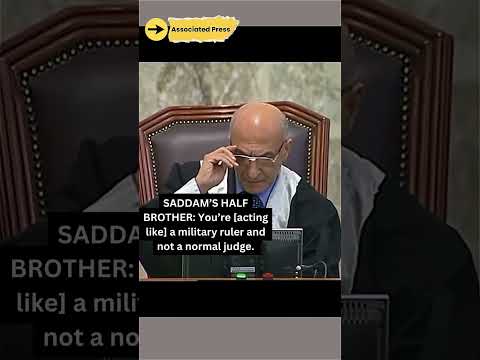 Saddam Hussein and his half-brother clash with Judge Rauf Rashid Abd al-Rahman. #Shorts