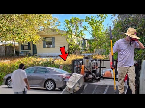 Old Man Stops To ADMIRE Our Work... Then Gets HIT By The Neighbor!