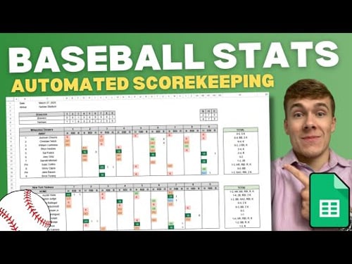 Baseball Stats And Scorekeeping In Google Sheets