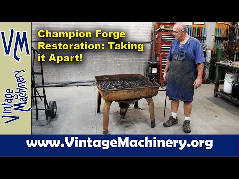 Champion Forge and Blower Forge Pan - Taking it Apart for Restoration