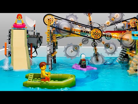Building a Lego Water Park with a Working Lazy River