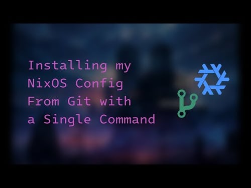 Single Command NixOS Config Install