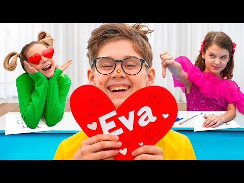 Petualangan baru Eva dan anak-anak di sekolah - koleksi video lucu terbaik
