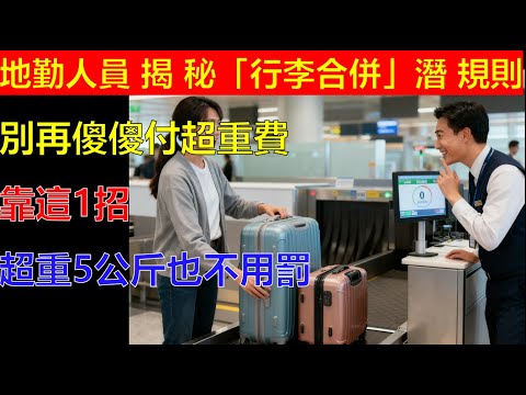 別再傻傻付超重費!地勤人員揭秘「行李合併」潛規則,靠這1招,超重5公斤也不用罰!#生活經驗 #生活小技巧 #生活小妙招 #科普 #出行