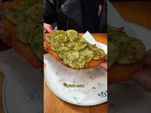 Pickle Chicken Cutlet 🥒🐔 #pickle #chicken