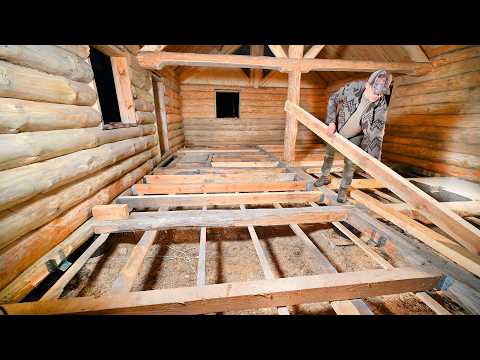 Flooring the Cabin Before Winter Hits | Real Rustic Life in the Wilderness