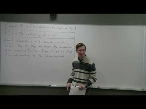 Proof, Set Theory, and Logic - Cardinality