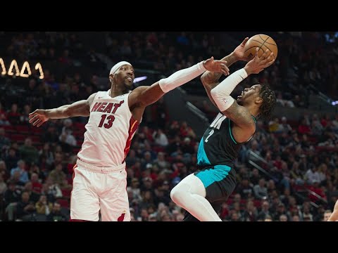 Highlights: Heat struggle from behind the arc, fall to Blazers