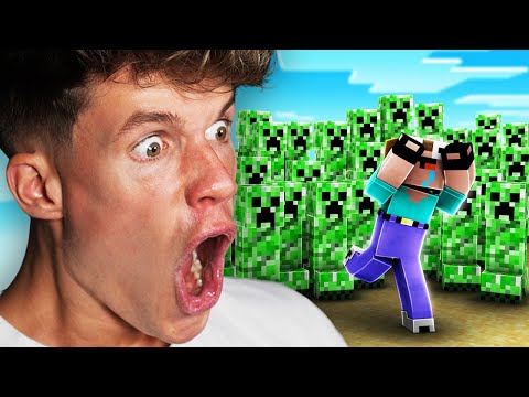 Minecraft, aber Monster VERMEHREN sich, wenn man sie ANGUCKT 😱