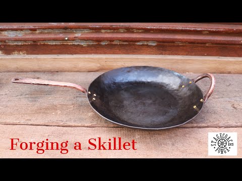 Forging a Carbon Steel Skillet ( Handmade by Stagecoach Forge)