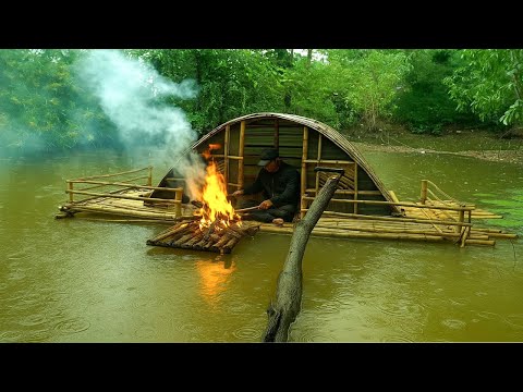 3Days Camping Tree In Water Shelter Survival In Wild Alone