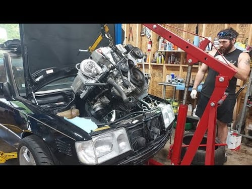 1995 E300 Racecar Part 14 - om606 Super Turbo engine install