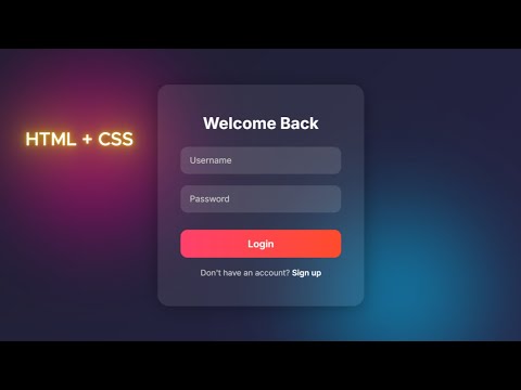 🔥 How to Design a Modern Login Form | HTML & CSS Tutorial