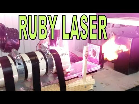 Giant 13kJ RUBY LASER CANNON! Test Shots and Overview!!