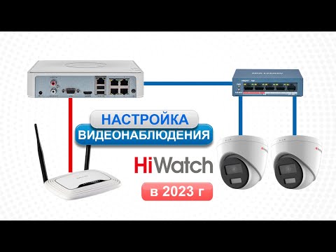 Подключение и настройка ip видеонаблюдения Hiwatch. Видеорегистратор, Жесткий диск, Коммутатор