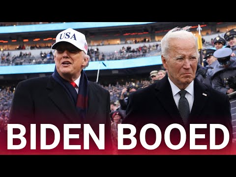 Joe Biden roasted for appearing ‘lost’ at NFL game as crowd roars for Donald Trump