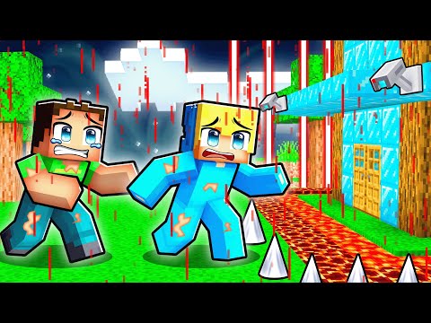 Blut Regen vs SICHERSTES HAUS in Minecraft!