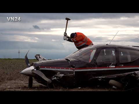 03.04.2024 - VN24 - Flugzeug 'Commander 114B' nach Absturz am Airport Dortmund