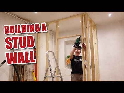 How I build a STUD WALL for our new downstairs toilet