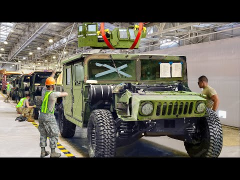 Inside Massive US Facility Rebuilding Scary Fleet of Old Armored Humvees