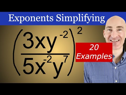 Exponents Simplifying (Multiplying, Dividing, Fractions, Negative Exponents) Lots of Examples!