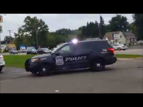 Frustrated that their warnings went unheeded, police swarm cars that pass school bus