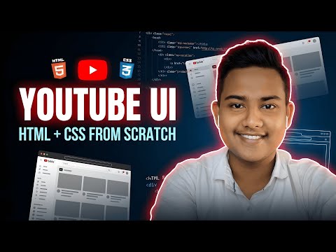 YOUTUBE UI || USING HTML,CSS || LIVE || DAY 16