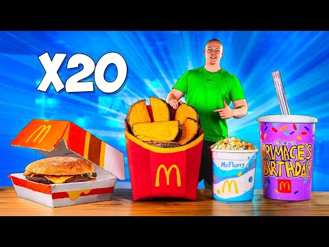I Made a Giant McDonald's Menu / Potato Wedges / Royal Cheeseburger / McFlurry / Grimace Shake