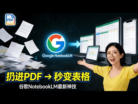 谷歌NotebookLM更新神级功能!扔进一堆PDF,直接生成对比表格 | 效率提升100倍 | 数据表格应用场景实测!