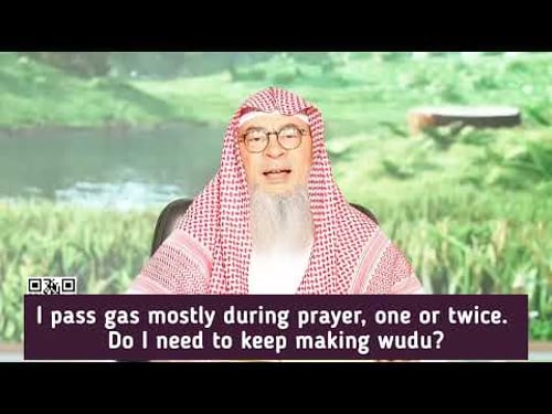 I pass gas (wind) during prayer once or twice, do I need to keep renewing my wudu assim al hakeem