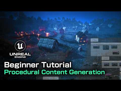 Creating a village using Procedural Generation PCG in Unreal Engine 5 - Beginner Tutorial