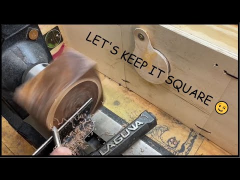 Turning The Most Beautiful Walnut - Square Blank To Square Rimmed Bowl - Copper Owl Woodturning