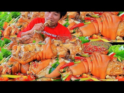 MUKBANG 15kg Pork Leg with Super Spicy Tom Yum Sauce | Crazy Flavor Explosion #Mukbang #Food