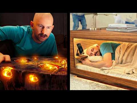 I Built 3 Levels of Coffee Tables - 1 Hr, 1 Day, 1 Week