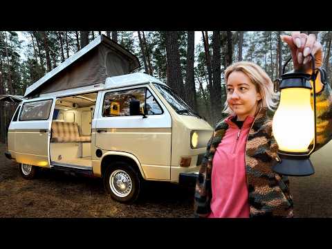 SOLO Camping For 30 Days! Iconic 1986 VW Vanagon. Relax, Sleep, ASMR.