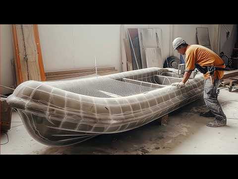 Man Builds DIY Boat Using Fiberglass and Wire Mesh | From Start to Finish by @BKS Creative