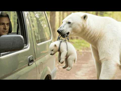 A Polar Bear Carried Her Trapped Cub to a Man for Help—And the Man’s Actions Shocked Everyone
