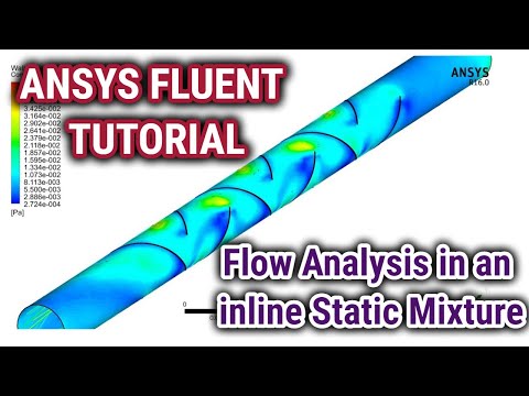 ANSYS Fluent Tutorial | Flow Analysis in an inline Static Mixture | ANSYS CFD Tutorials | Training