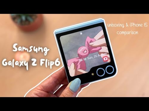 ✨️Unboxing Samsung Galaxy Z Flip6 ✨️ Galaxy AI, customization & iPhone 15 comparison