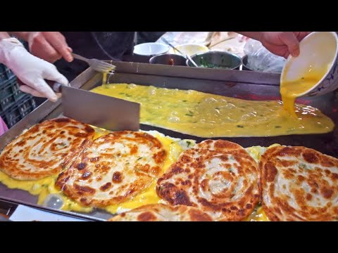 Can't Resist!BEST 8 most popular Breakfast Street Food, Omelette Pancakes/無法抗拒!8家最熱門早餐, 驚人的街頭美食