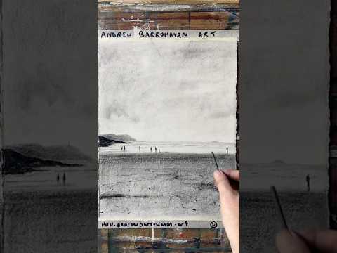 Charcoal practice - Polzeath, Cornwall #drawing #charcoal drawing #charcoal