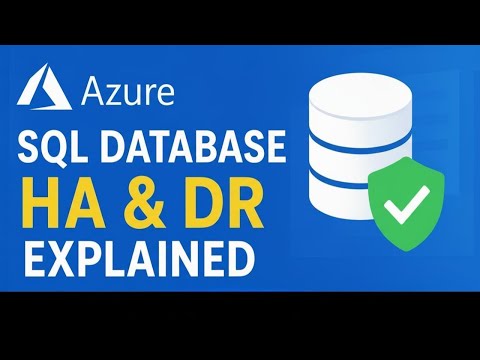 Azure SQL Database HA & DR Explained: High Availability & Disaster Recovery Overview