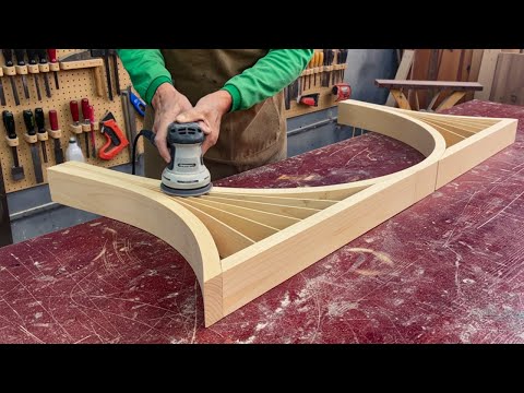 Satisfying Woodworking Art // From Wooden Strips to a Stunning Desk
