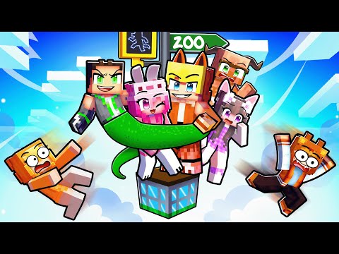 10 Freunde auf meinem ZOO ONE BLOCK in Minecraft!