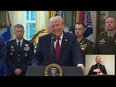 President Trump Participates in a Mexican Border Defense Medal Presentation
