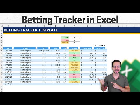 How to Make a Betting Tracker Template in Excel | Event, Stake, Odd, Profit..