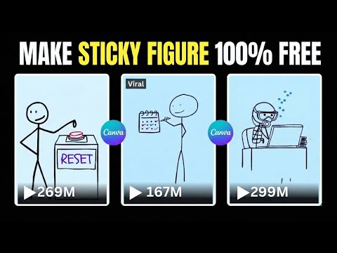 I Made a Viral Stick Figure Animation Video Using ONLY 100% Free Canva