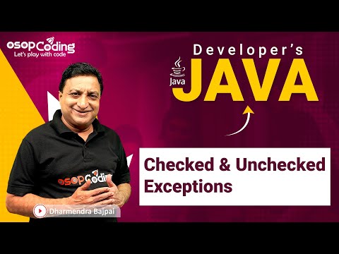 Checked & Unchecked Exceptions in Java | Exception Handling | Java for Developers | #Java #Lec69
