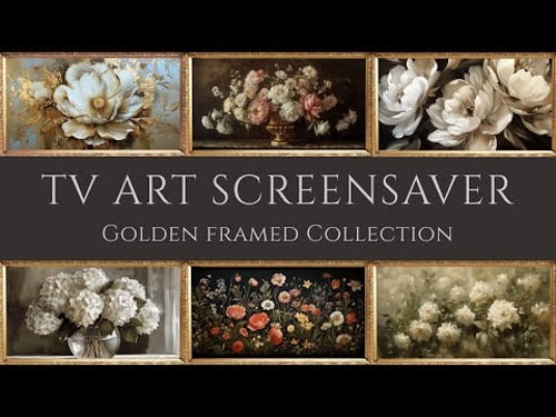 TV ART SLIDESHOW 24/7 | Vintage Floral Gallery 🌼4K Framed Art Screensaver for Living Room