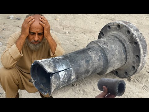 How a Severely Broken Truck Rear Axle Spindle Was Restored With an Iron Insert